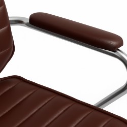 Silla de oficina Rako color rojo burdeos