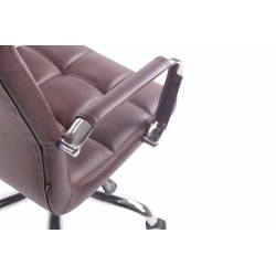 Silla de oficina Deli color rojo burdeos