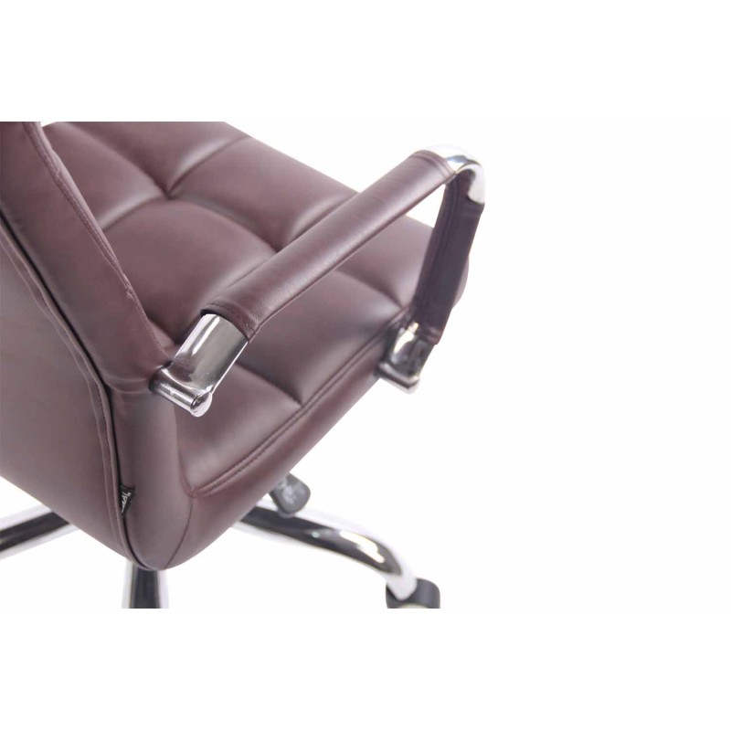 Silla de oficina Deli color rojo burdeos