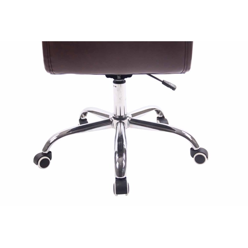 Silla de oficina Deli color rojo burdeos