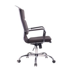 Silla de oficina Bedford en piel sintética color café