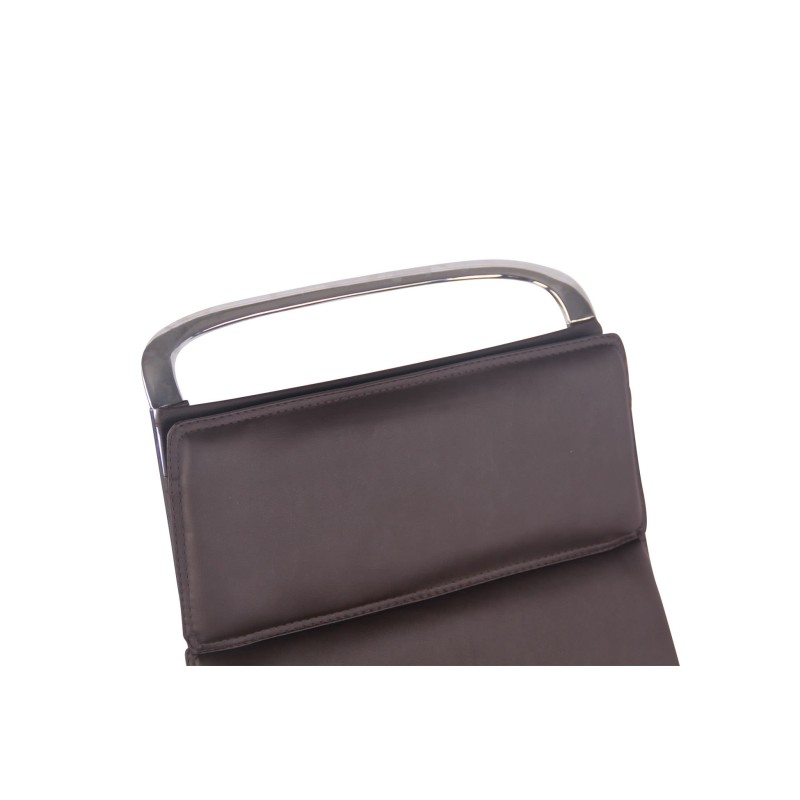 Silla de oficina Bedford en piel sintética color café