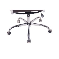 Silla de oficina Bedford en piel sintética color café