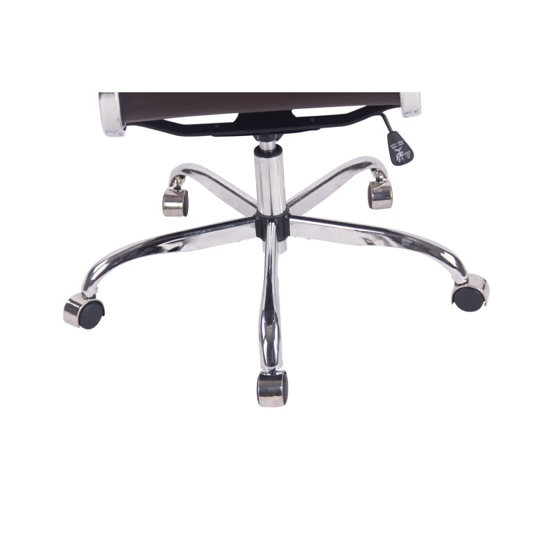 Silla de oficina Bedford en piel sintética color café