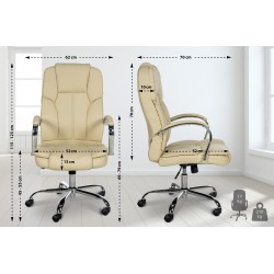 Silla de oficina BIG Xanthos color crema