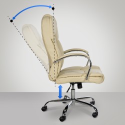 Silla de oficina BIG Xanthos color crema