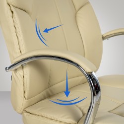 Silla de oficina BIG Xanthos color crema