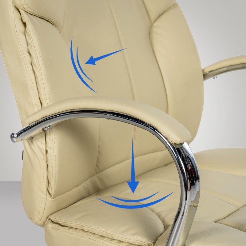 Silla de oficina BIG Xanthos color crema