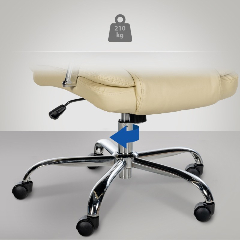 Silla de oficina BIG Xanthos color crema