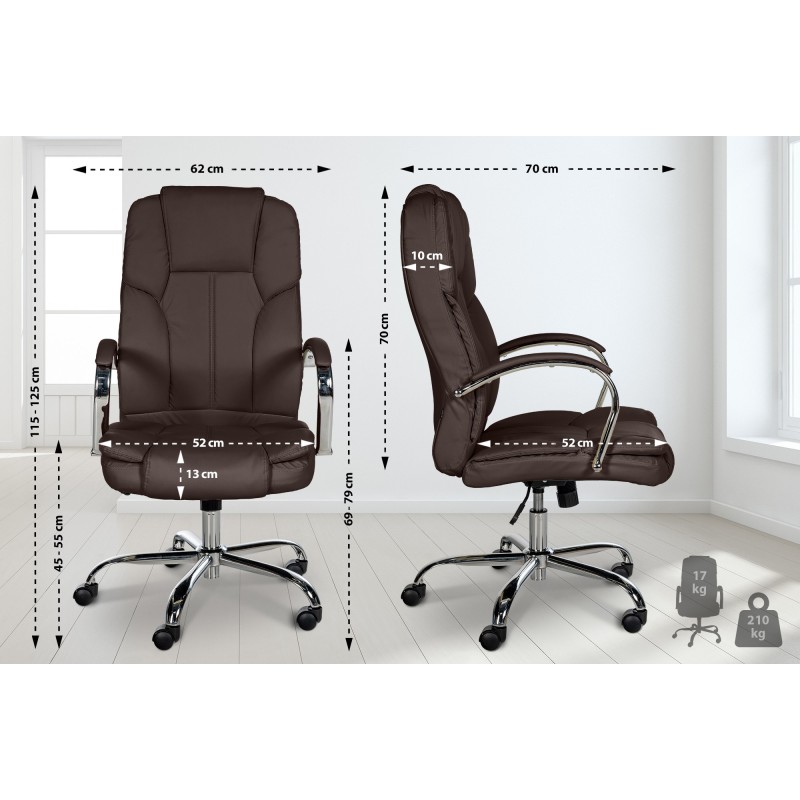 Silla de oficina marrón BIG Xanthos