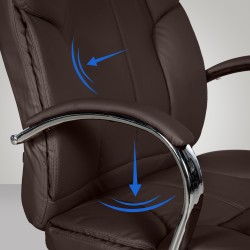 Silla de oficina marrón BIG Xanthos