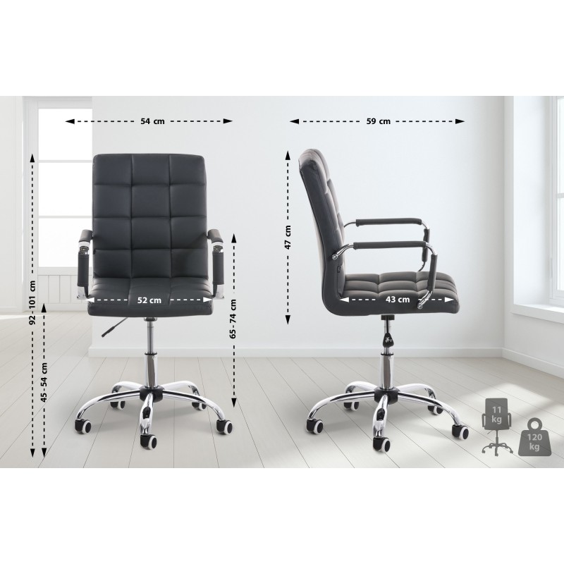 Silla de oficina gris Deli V2