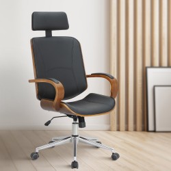 Silla de oficina Dayton de nogal y color negro Silla de oficina Dayton de nogal y color negro