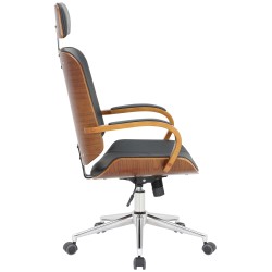 Silla de oficina Dayton de nogal y color negro Silla de oficina Dayton de nogal y color negro