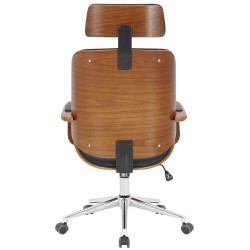 Silla de oficina Dayton de nogal y color negro Silla de oficina Dayton de nogal y color negro