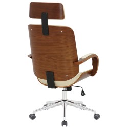 Silla de oficina Dayton en nogal/crema Silla de oficina Dayton en nogal/crema