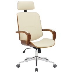 Silla de oficina Dayton en nogal/crema Silla de oficina Dayton en nogal/crema