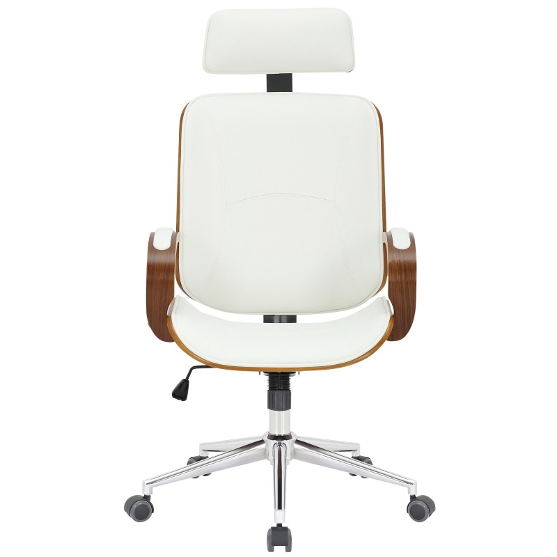 Silla de oficina Dayton nogal/blanco