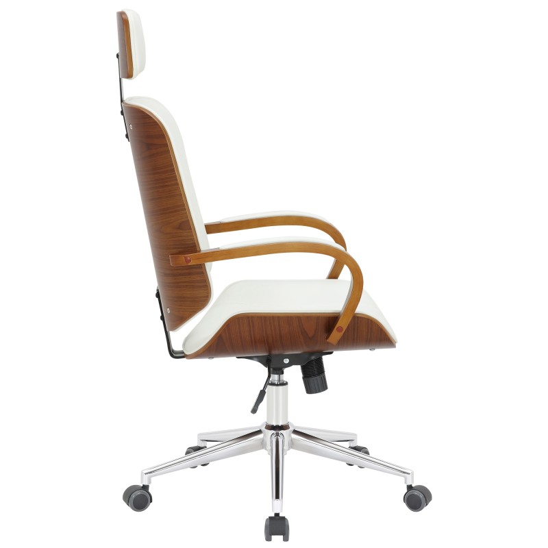Silla de oficina Dayton nogal/blanco
