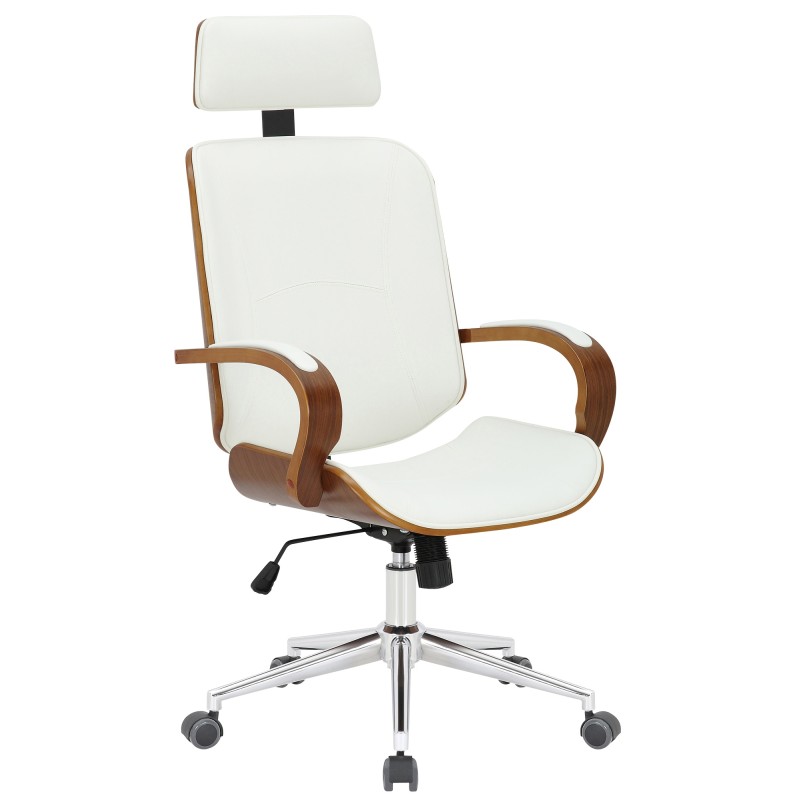 Silla de oficina Dayton nogal/blanco