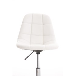 Silla de oficina Emil en piel sintética blanca