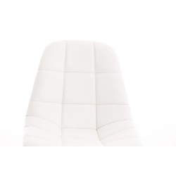 Silla de oficina Emil en piel sintética blanca