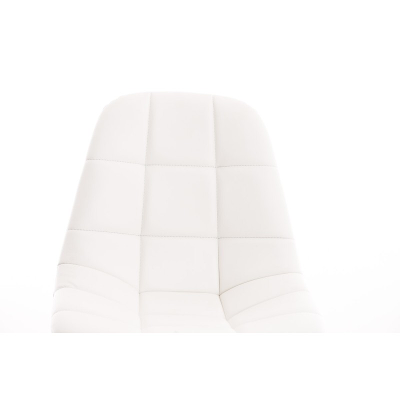 Silla de oficina Emil en piel sintética blanca