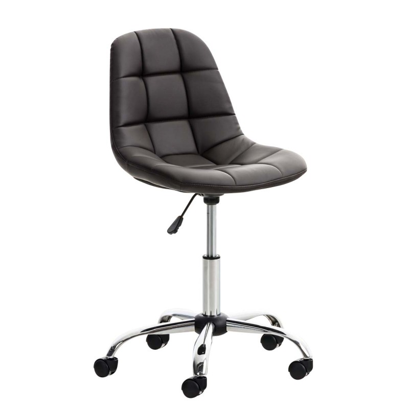 Sillón de oficina Emil, piel sintética marrón