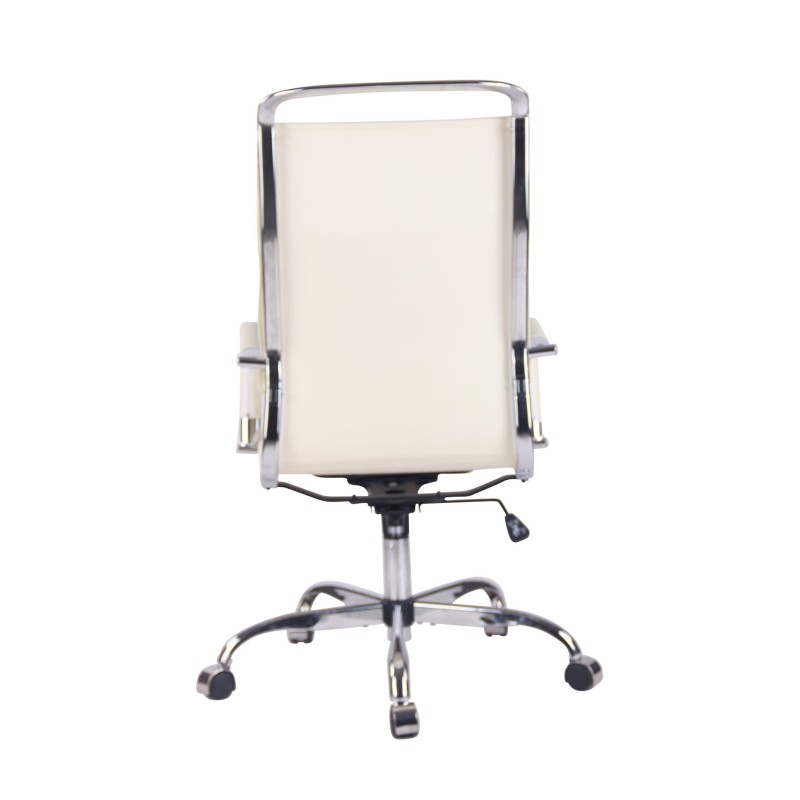 Silla de oficina Bedford en piel sintética color crema