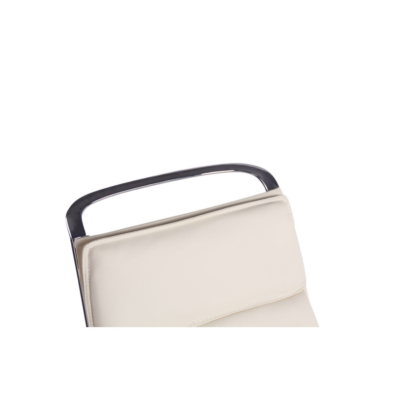 Silla de oficina Bedford en piel sintética color crema