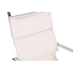Silla de oficina Bedford en piel sintética color crema