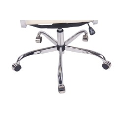 Silla de oficina Bedford en piel sintética color crema