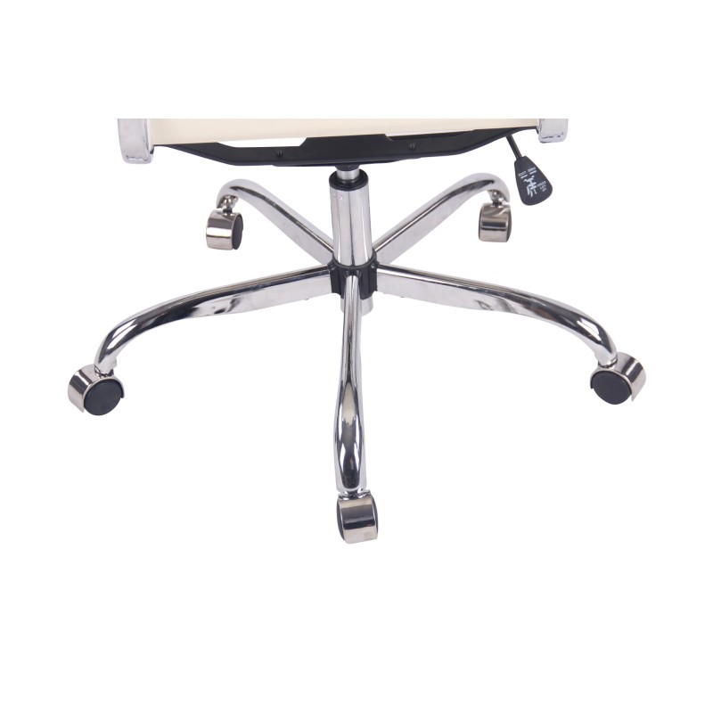 Silla de oficina Bedford en piel sintética color crema