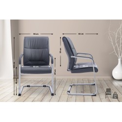 Silla de visita XL Anubis gris
