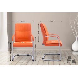 Silla de visita naranja Anubis XL