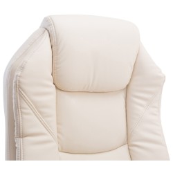 Silla de oficina Castle color crema