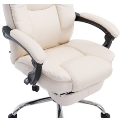 Silla de oficina Castle color crema