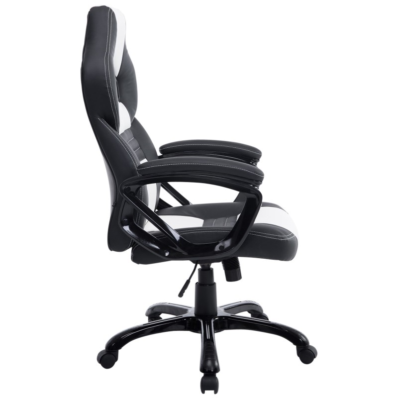 Silla de oficina Pedro en blanco y negro