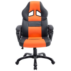 Silla de oficina Pedro negra/naranja
