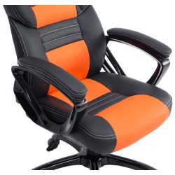 Silla de oficina Pedro negra/naranja