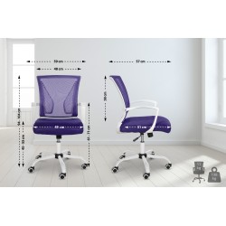 Silla de oficina Tracy W en color morado