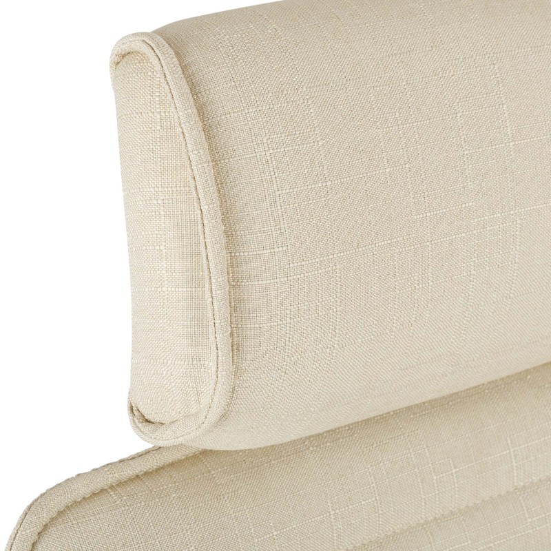 Silla de oficina Rako en tela color crema