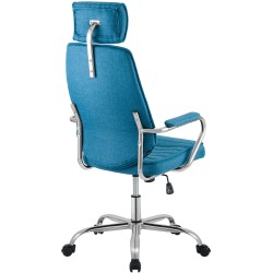 Silla de oficina Rako en tela azul Silla de oficina Rako en tela azul