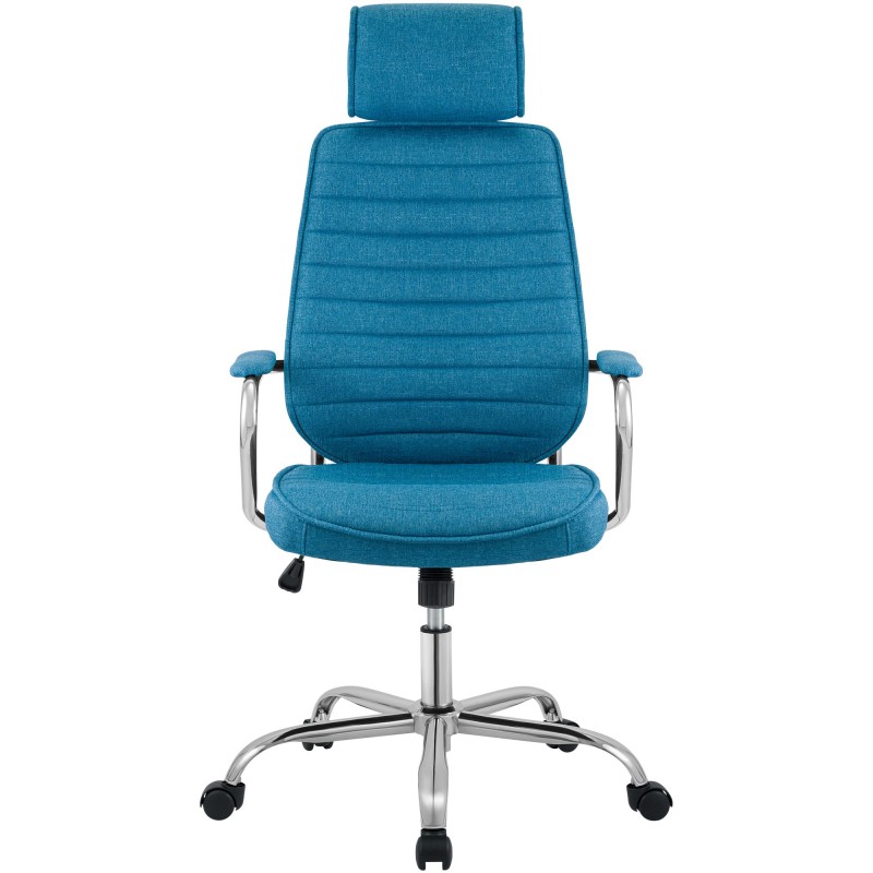 Silla de oficina Rako en tela azul