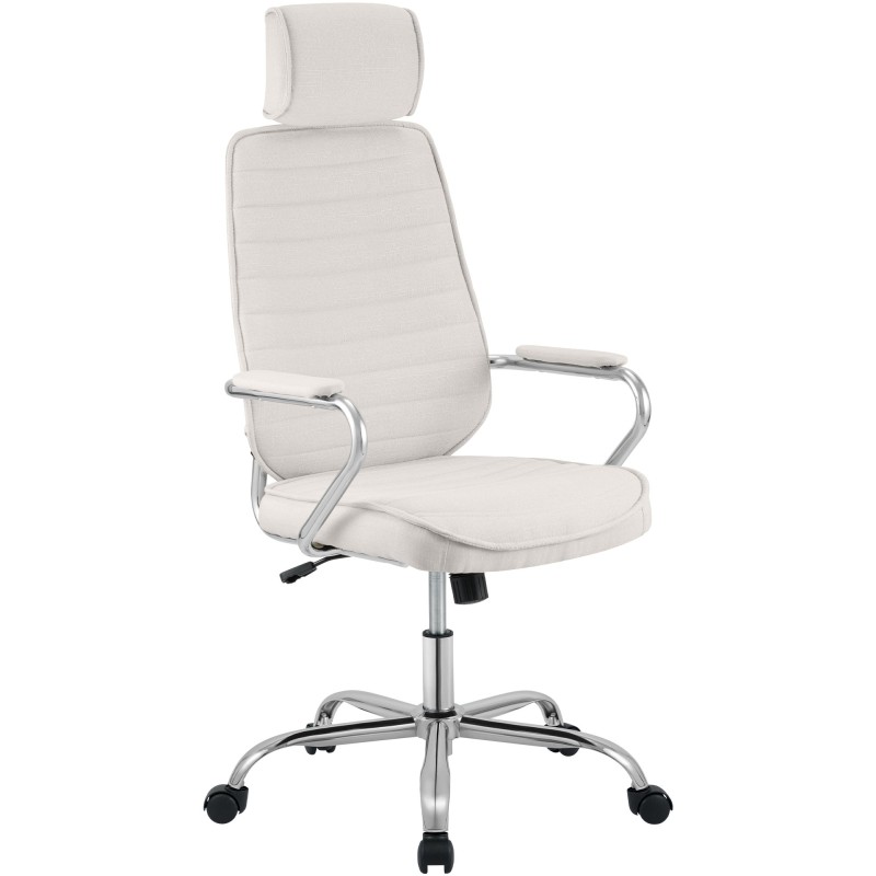 Silla de oficina Rako en tela beige