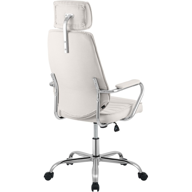 Silla de oficina Rako en tela beige