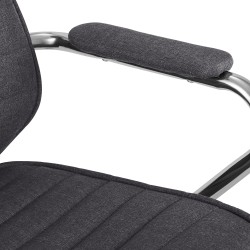Silla de oficina Rako en tela gris oscuro
