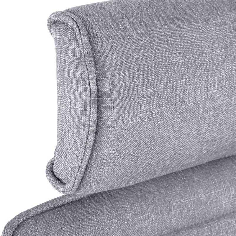 Silla de oficina Rako en tela gris claro