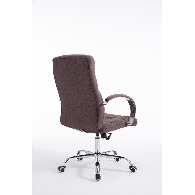 Silla de oficina Mikos en tela marrón