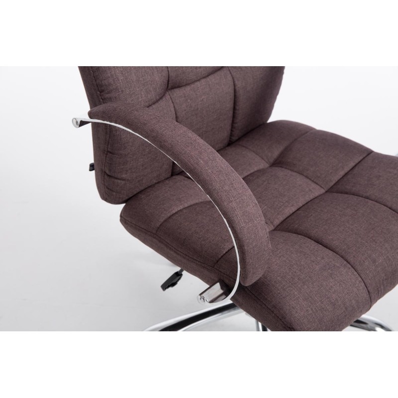 Silla de oficina Mikos en tela marrón